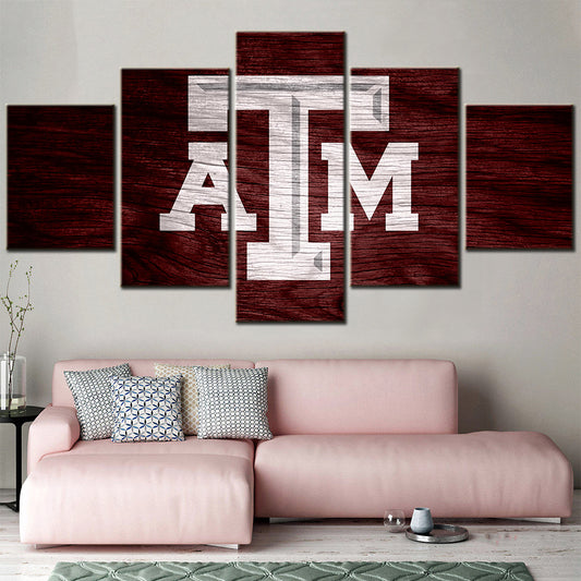 Football Team - 5 Pieces Wall Art - FT5013 - Texas A&M University - Football Team Poster - Football Team Canvas