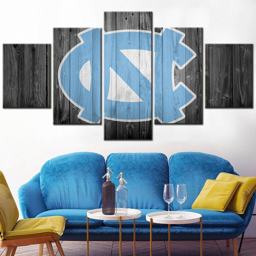 Football Team - 5 Pieces Wall Art - FT5014 - University Of North Carolina - Football Team Poster - Football Team Canvas