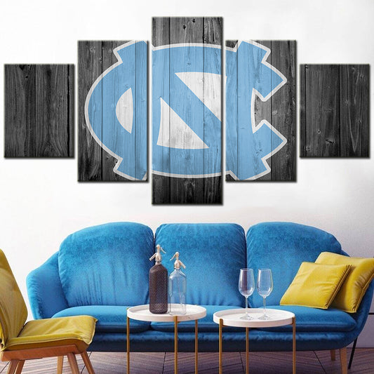 Football Team - 5 Pieces Wall Art - FT5014 - University Of North Carolina - Football Team Poster - Football Team Canvas