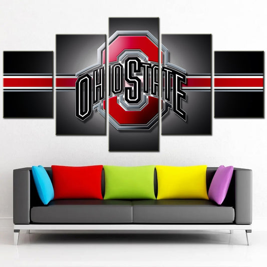 Football Team - 5 Pieces Wall Art - FT5015 - Ohio State Buckeyes Football - Football Team Poster - Football Team Canvas