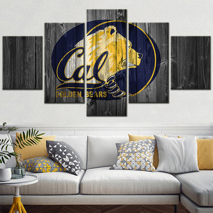 Football Team - 5 Pieces Wall Art - FT5017 - California Golden Bears College Sports - Football Team Poster - Football Team Canvas