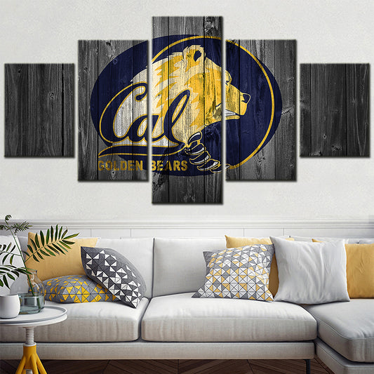Football Team - 5 Pieces Wall Art - FT5017 - California Golden Bears College Sports - Football Team Poster - Football Team Canvas