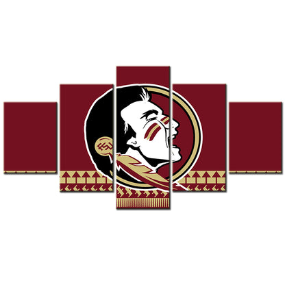 Football Team - 5 Pieces Wall Art - FT5020 - Florida State Seminoles Football - Football Team Poster - Football Team Canvas