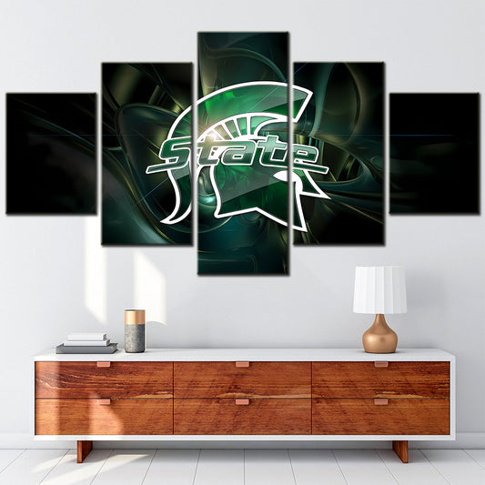 Football Team - 5 Pieces Wall Art - FT5022 - Michigan State Spartans College Football - Football Team Poster - Football Team Canvas