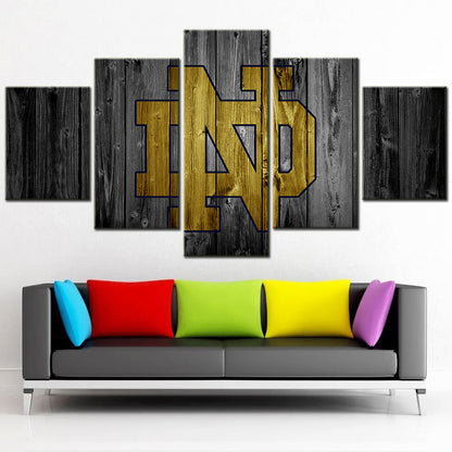 Football Team - 5 Pieces Wall Art - FT5023 - Notre Dame Fighting Irish Football - Football Team Poster - Football Team Canvas