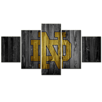 Football Team - 5 Pieces Wall Art - FT5023 - Notre Dame Fighting Irish Football - Football Team Poster - Football Team Canvas
