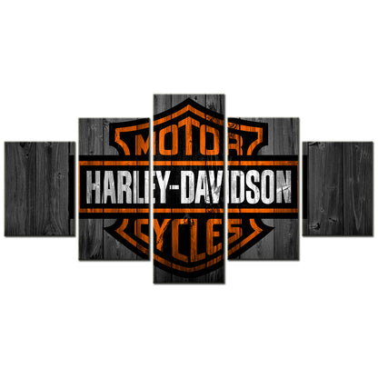 Harley Davidson - 5 Pieces Wall Art - HD5002 - Harley Davidson - Motor Cycles - Harley Davidson Poster - Harley Davidson Canvas