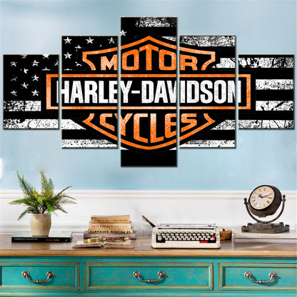 Harley Davidson - 5 Pieces Wall Art - HD5001 - Harley Davidson American - Harley Davidson Poster - Harley Davidson Canvas