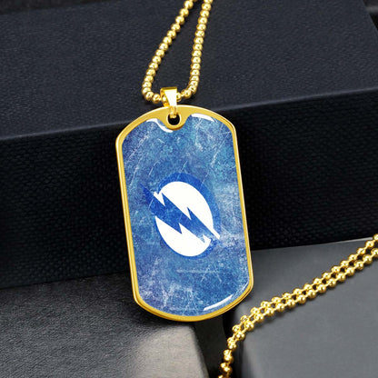 Hockey Dog Tag Necklace - HKD003 - Tampa Bay Lightning - Military Ball Chain