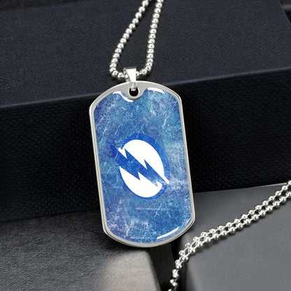 Hockey Dog Tag Necklace - HKD003 - Tampa Bay Lightning - Military Ball Chain