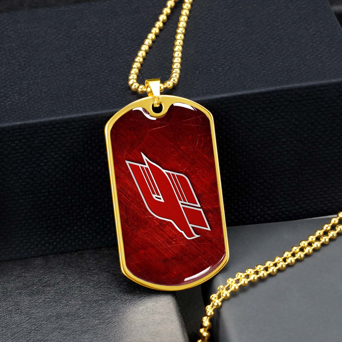 Hockey Dog Tag Necklace - HKD014 - Avangard Omsk - Military Ball Chain