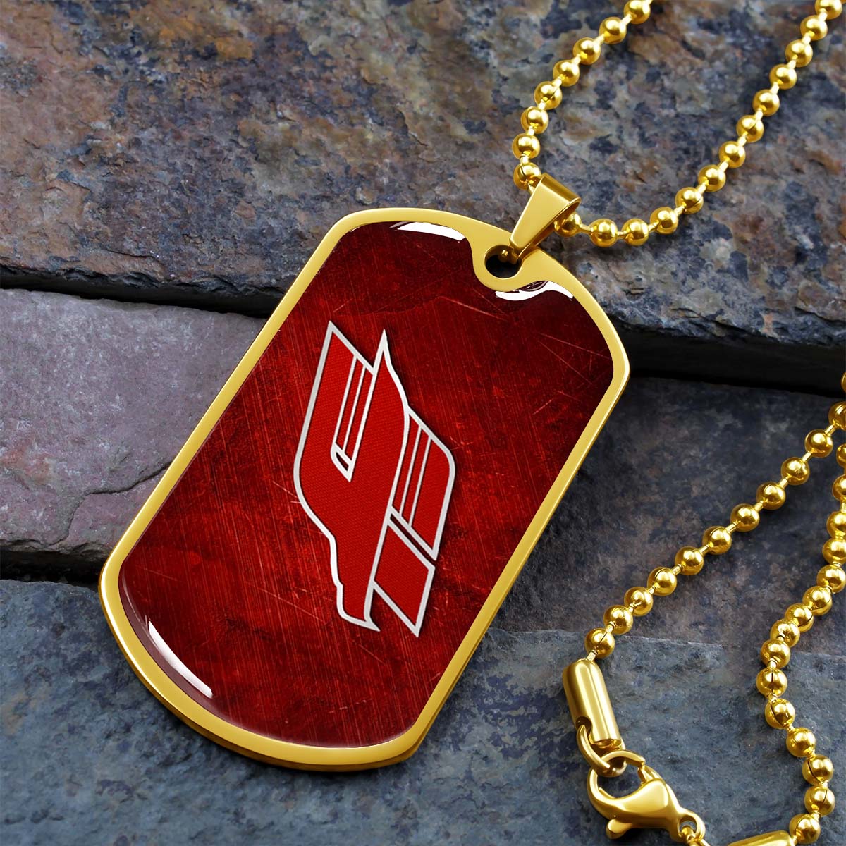 Hockey Dog Tag Necklace - HKD014 - Avangard Omsk - Military Ball Chain