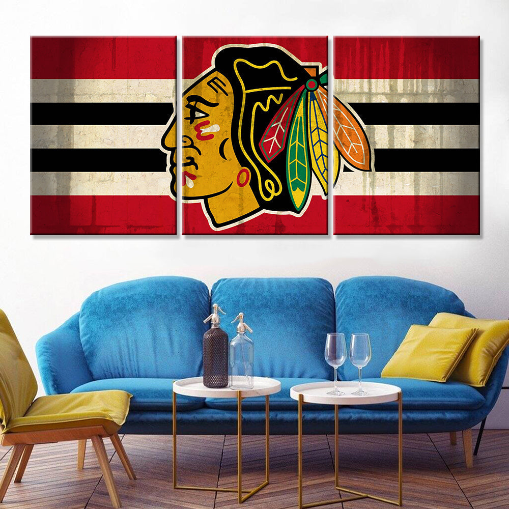 Hockey Canvas Wall Art - IH5012 - Chicago Blackhawks