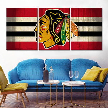 Hockey Canvas Wall Art - IH5012 - Chicago Blackhawks