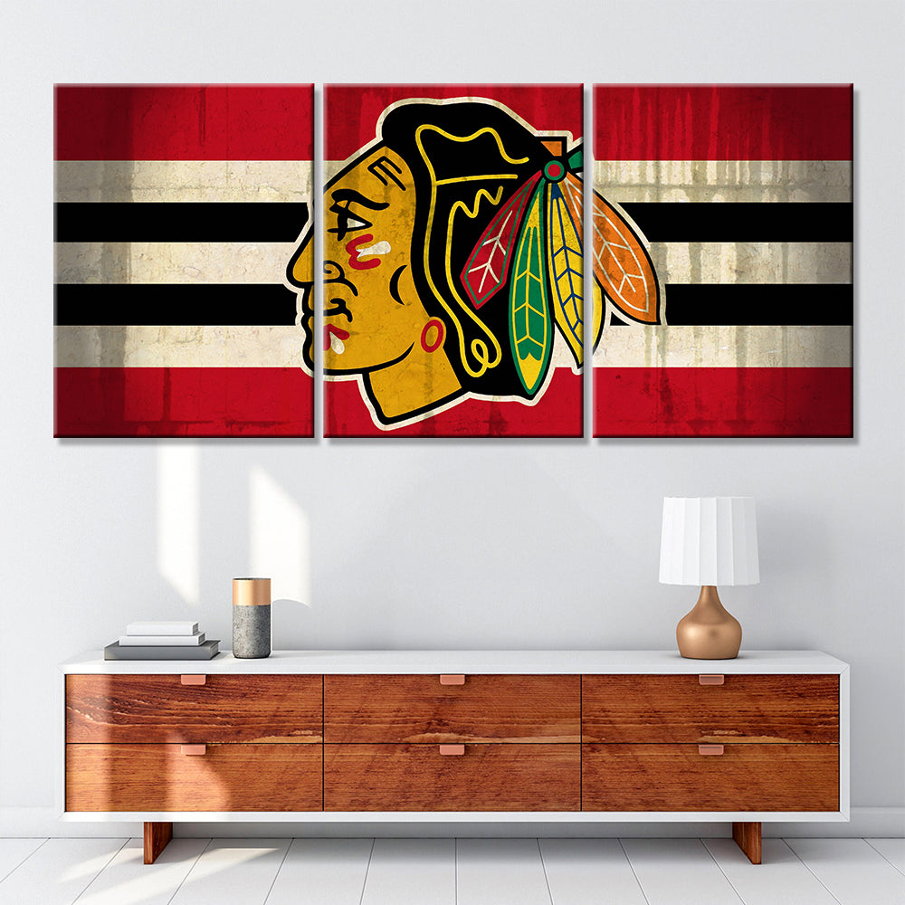 Hockey Canvas Wall Art - IH5012 - Chicago Blackhawks