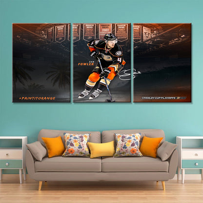 Ice Hockey Team Wall Art - IH5016 - Anaheim Ducks - Cam Fowler - Ice Hockey Team Poster - Ice Hockey Team Canvas