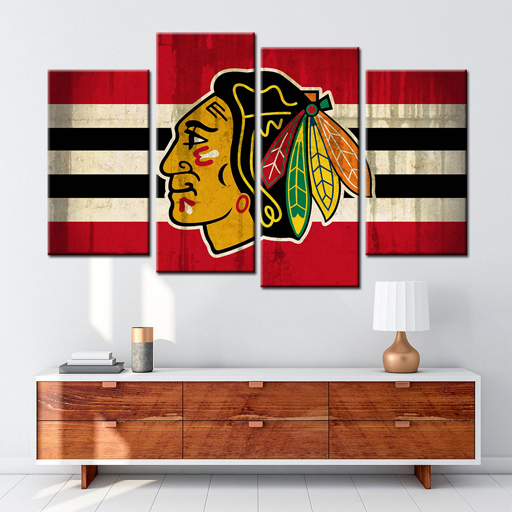 Hockey Canvas Wall Art - IH5012 - Chicago Blackhawks