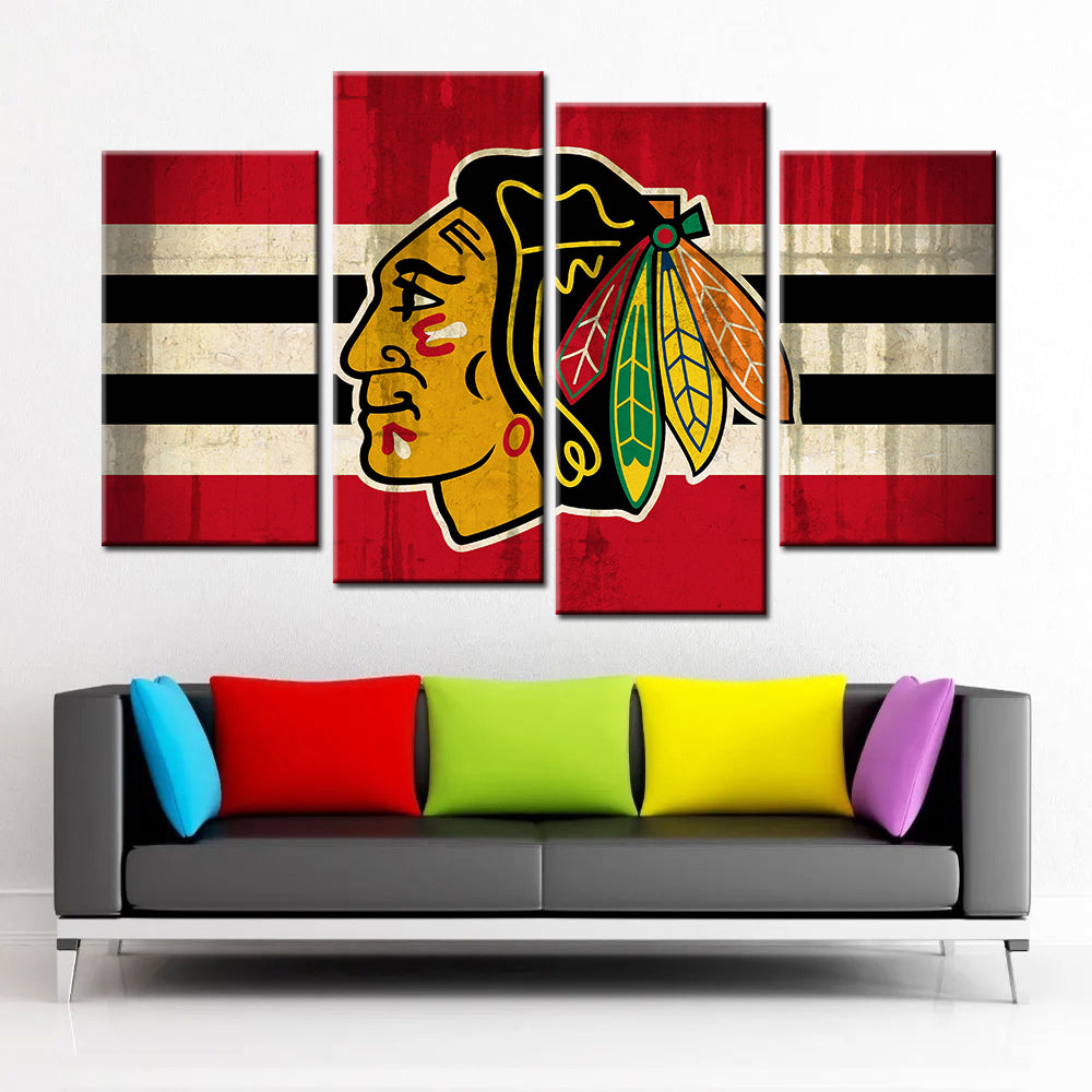 Hockey Canvas Wall Art - IH5012 - Chicago Blackhawks