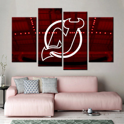 Hockey Canvas Wall Art - IH5018 - New Jersey Devils