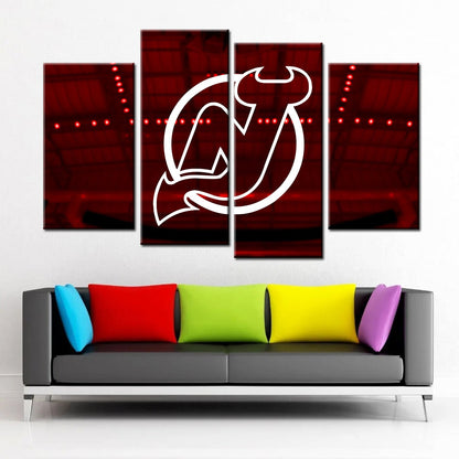 Hockey Canvas Wall Art - IH5018 - New Jersey Devils