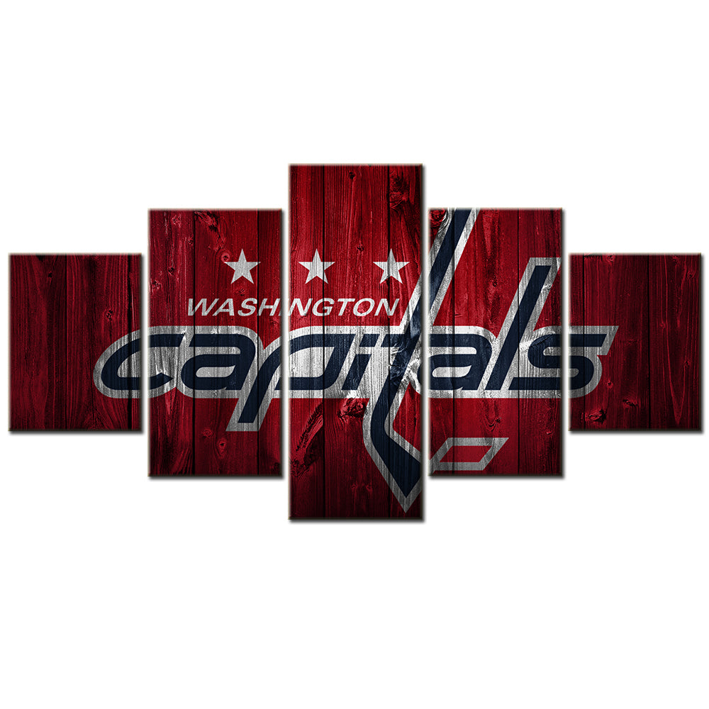 Ice Hockey Team - 5 Pieces Wall Art - IH5009 - Washington Capitals - Ice Hockey Team Poster - Ice Hockey Team Canvas