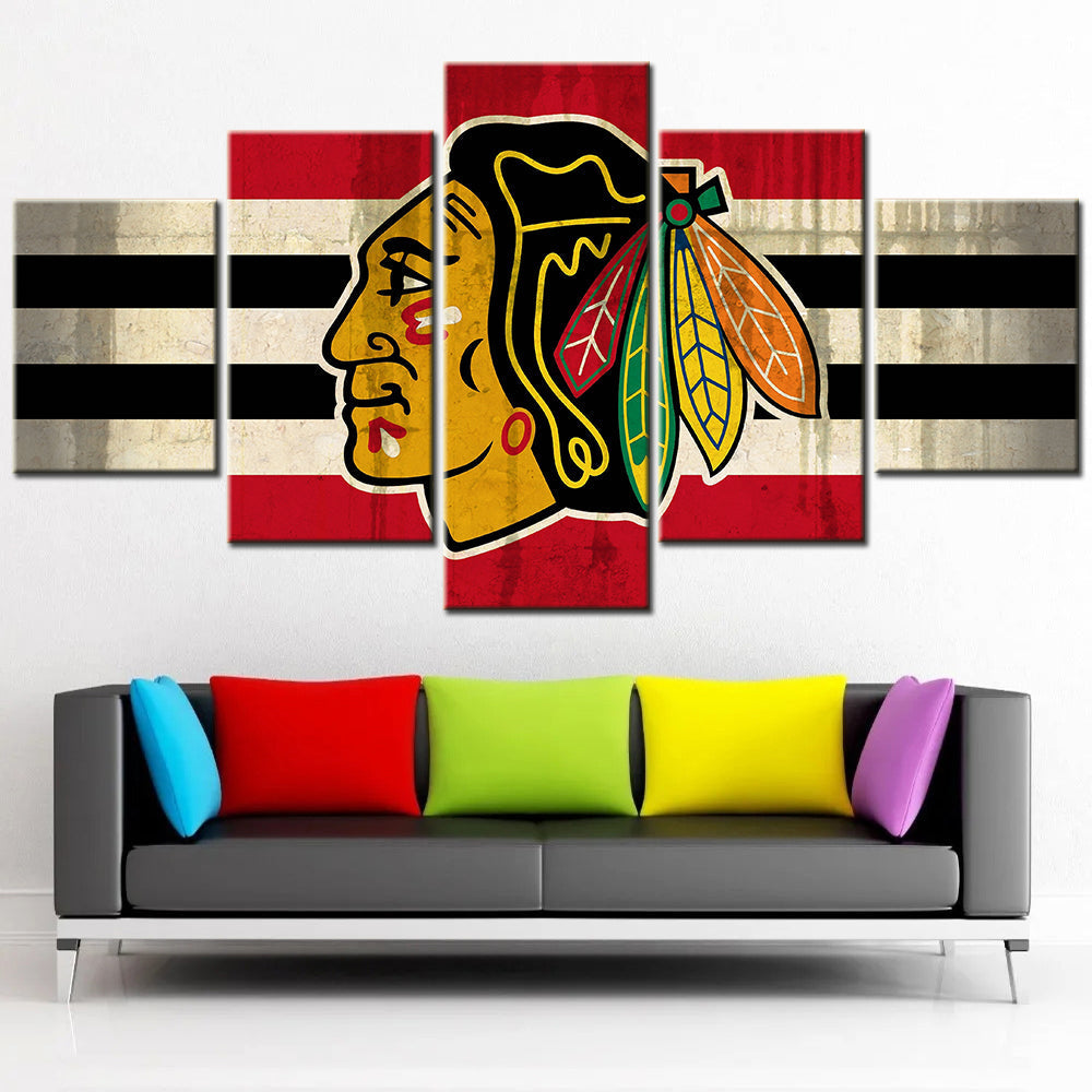 Hockey Canvas Wall Art - IH5012 - Chicago Blackhawks