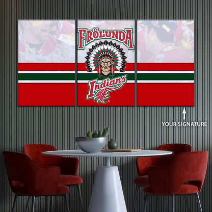 Hockey Canvas Wall Art - IH5029 - Frolunda Indians - FHC Golden