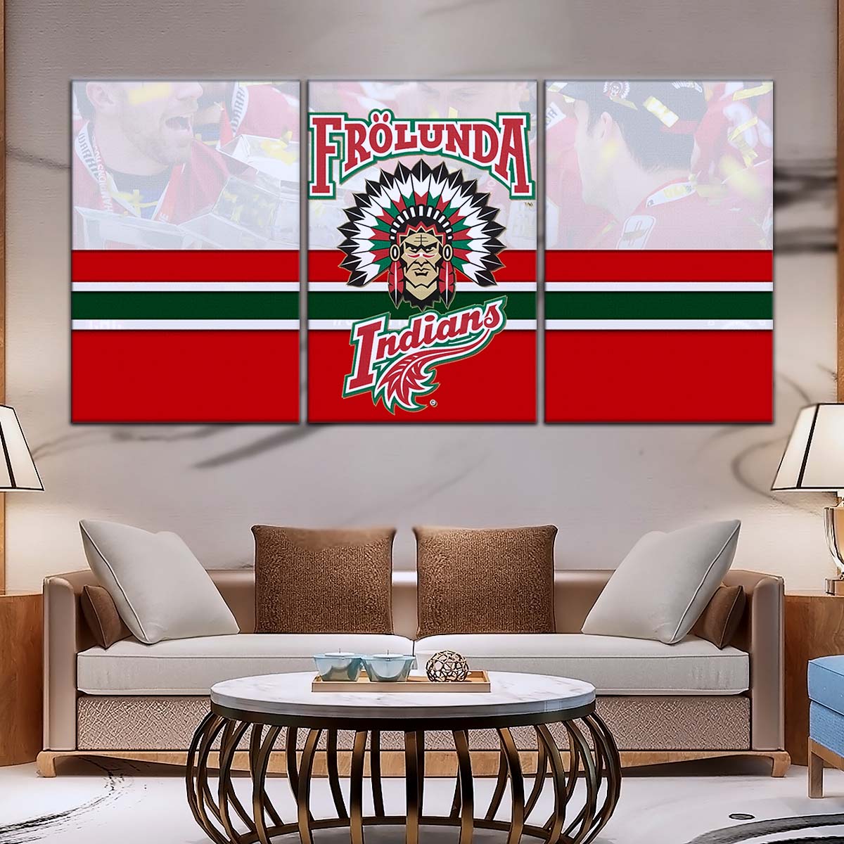 Hockey Canvas Wall Art - IH5029 - Frolunda Indians - FHC Golden