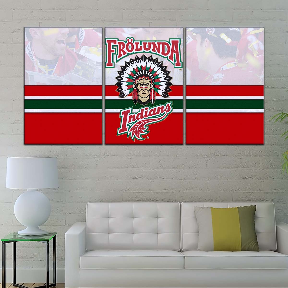 Hockey Canvas Wall Art - IH5029 - Frolunda Indians - FHC Golden