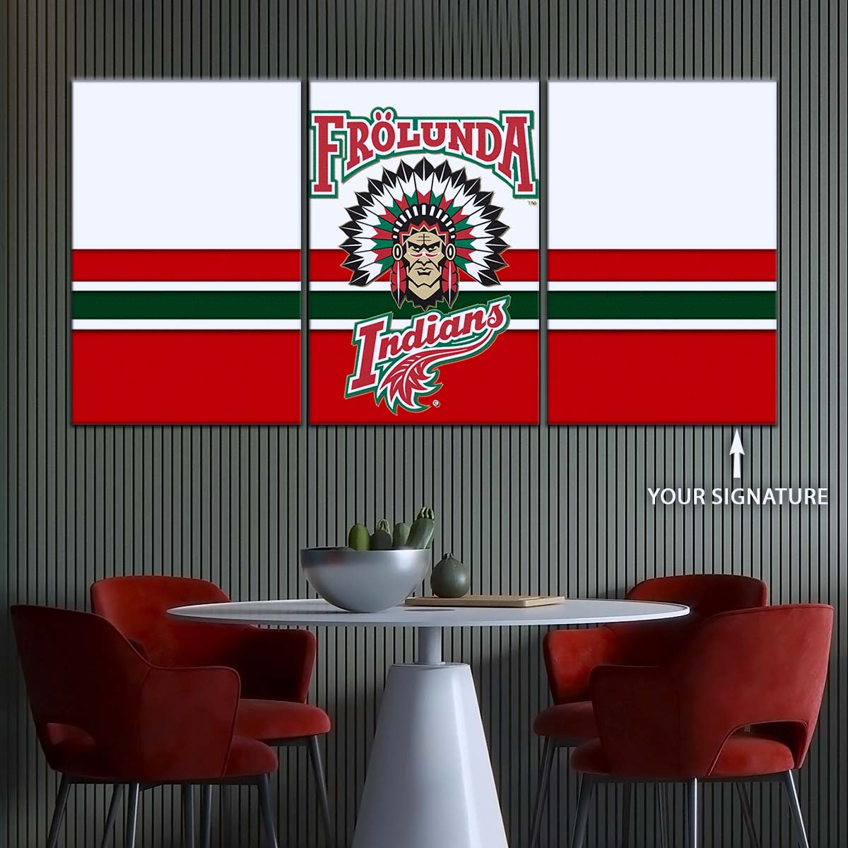 Hockey Canvas Wall Art - IH5030 - Frolunda Indians - FHC Golden