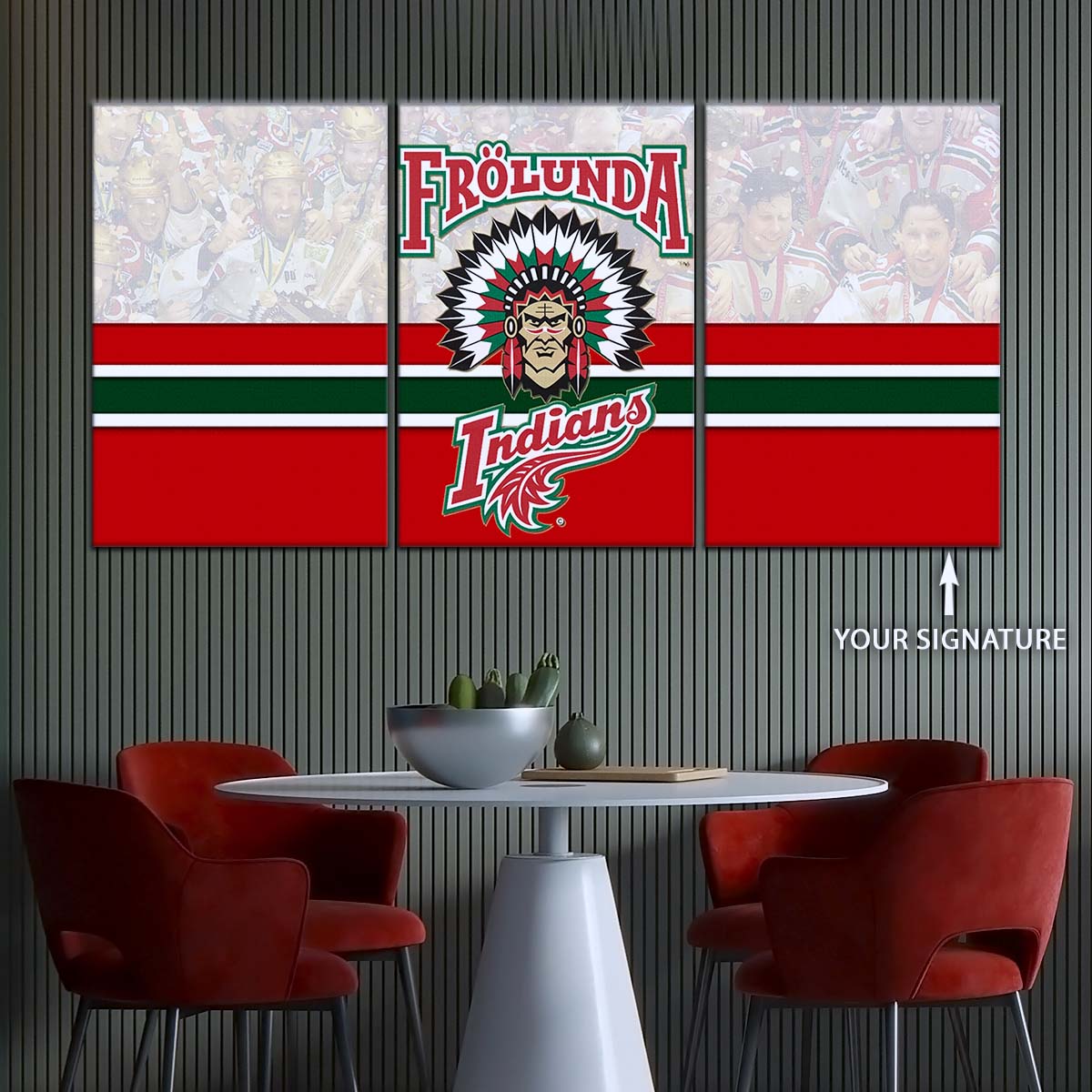 Hockey Canvas Wall Art - IH5031 - Frolunda Indians - FHC Golden