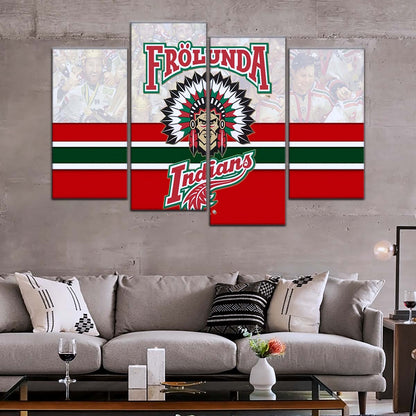 Hockey Canvas Wall Art - IH5031 - Frolunda Indians - FHC Golden