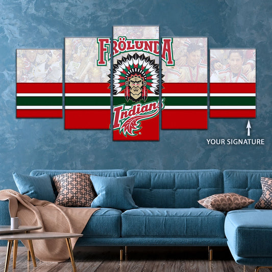 Hockey Canvas Wall Art - IH5031 - Frolunda Indians - FHC Golden