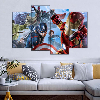 Marvel Wall Art - MCU5001 - Ultimate Avengers - Hulk - Clint Barton - Captain America - Vision - Thor - Black Widow - Iron Man - Marvel Cinematic Universe Poster - Marvel Cinematic Universe Canvas