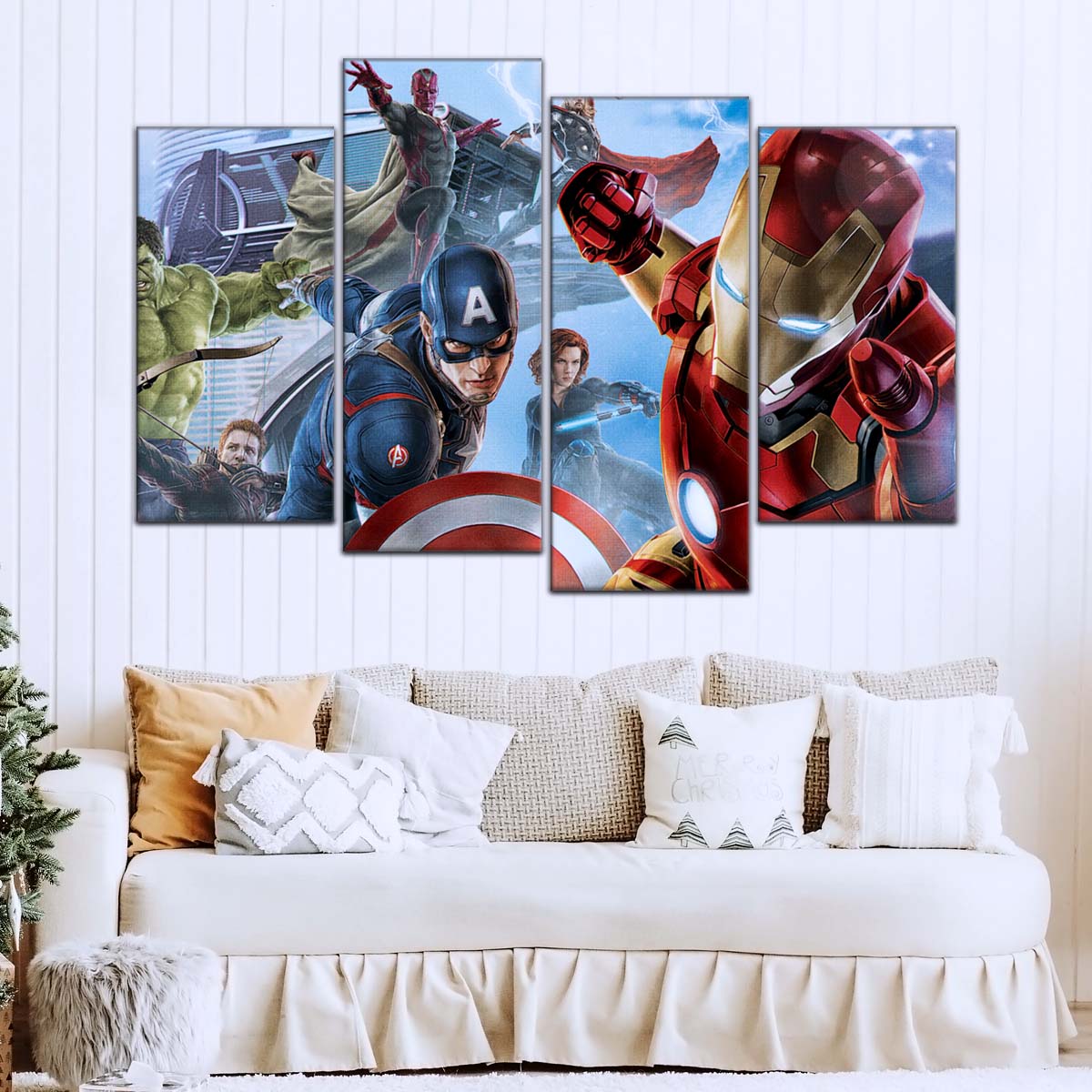 Marvel Wall Art - MCU5001 - Ultimate Avengers - Hulk - Clint Barton - Captain America - Vision - Thor - Black Widow - Iron Man - Marvel Cinematic Universe Poster - Marvel Cinematic Universe Canvas