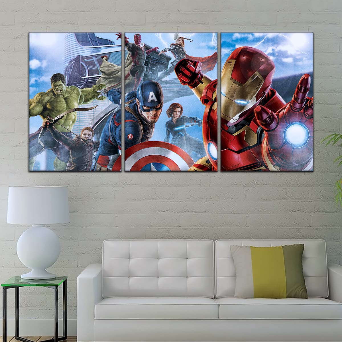 Marvel Wall Art - MCU5001 - Ultimate Avengers - Hulk - Clint Barton - Captain America - Vision - Thor - Black Widow - Iron Man - Marvel Cinematic Universe Poster - Marvel Cinematic Universe Canvas