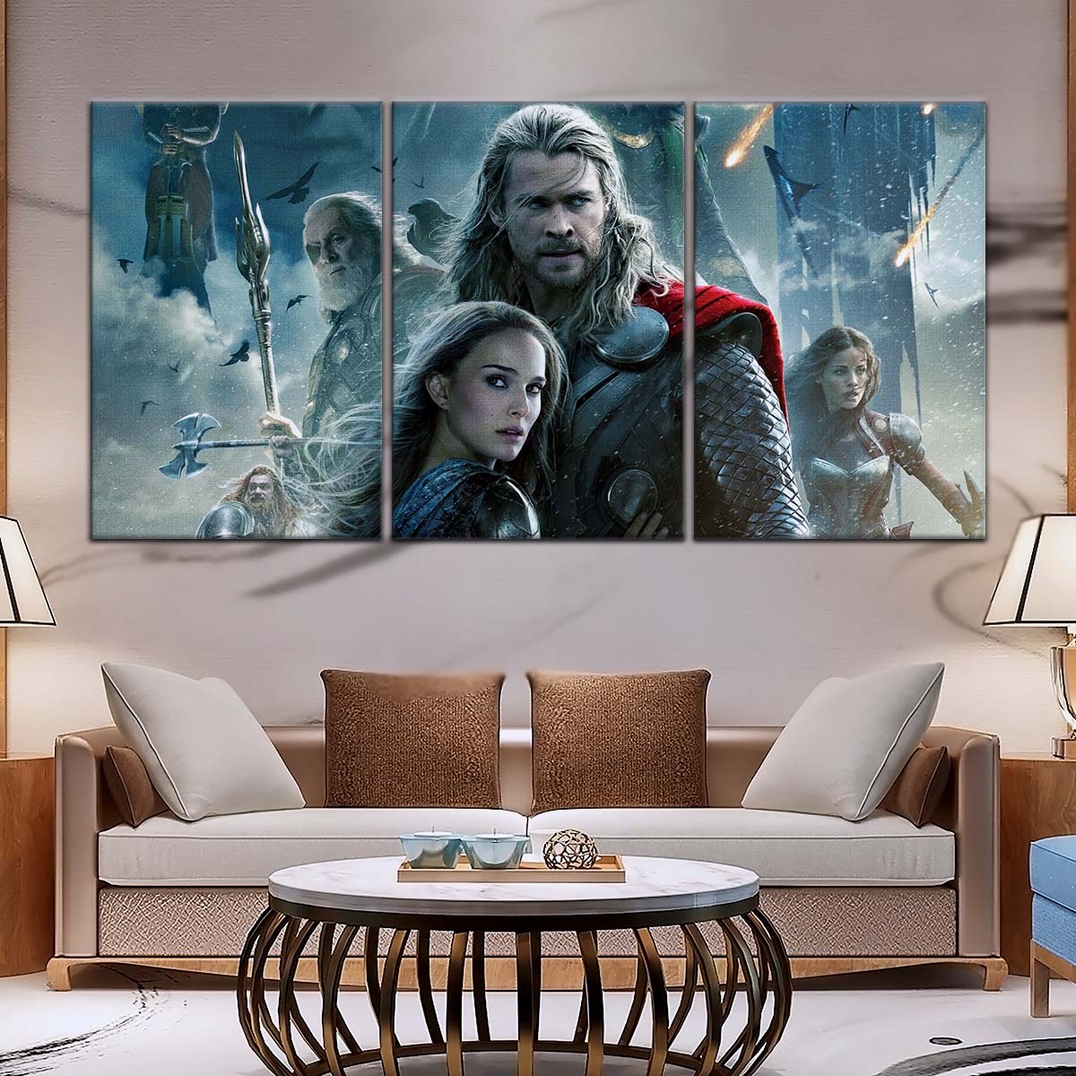 Marvel Wall Art - MCU5004 - Thor - Loki - Odin - The Dark World - Marvel Cinematic Universe Poster - Marvel Cinematic Universe Canvas