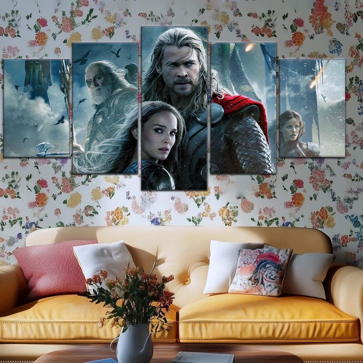 Marvel Wall Art - MCU5004 - Thor - Loki - Odin - The Dark World - Marvel Cinematic Universe Poster - Marvel Cinematic Universe Canvas