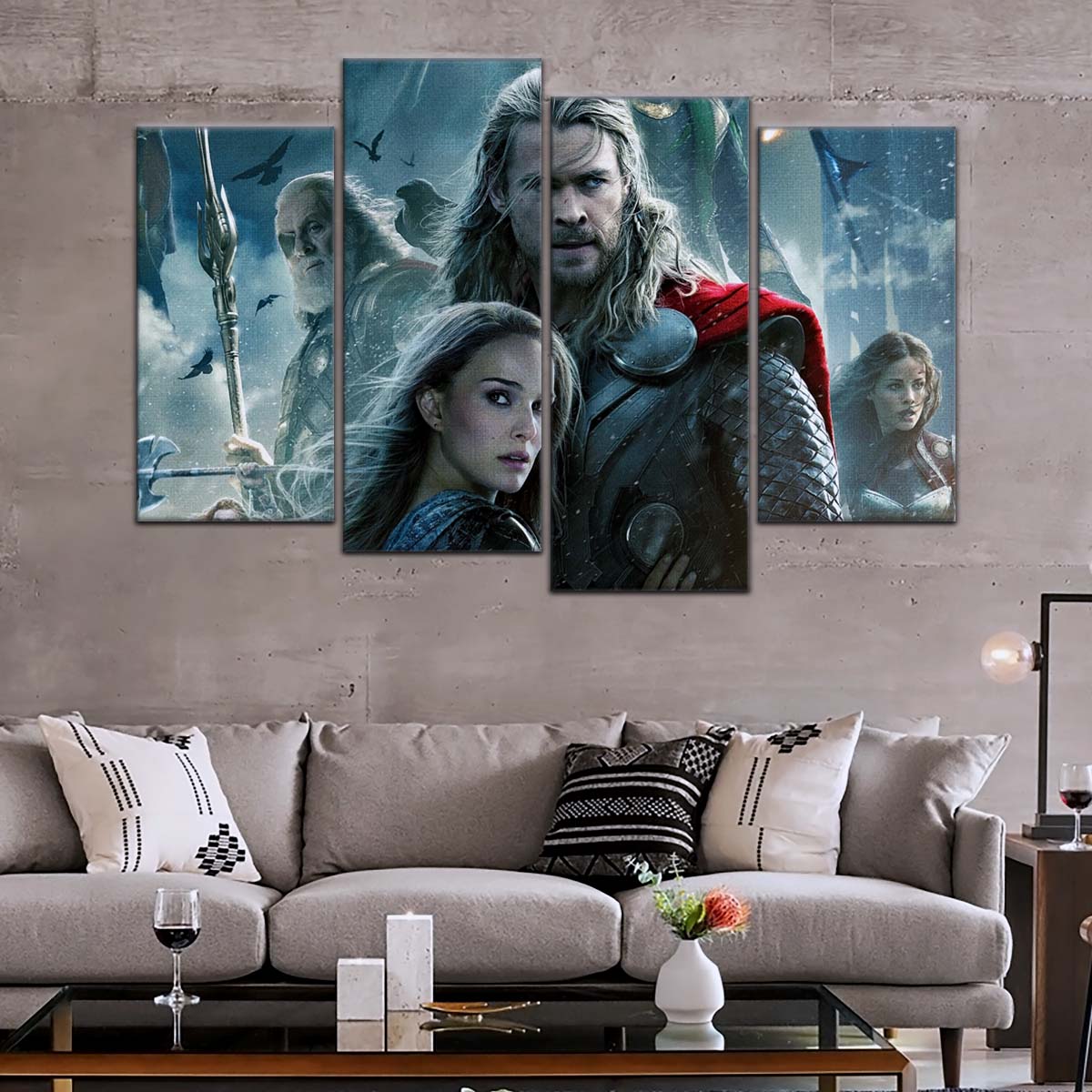Marvel Wall Art - MCU5004 - Thor - Loki - Odin - The Dark World - Marvel Cinematic Universe Poster - Marvel Cinematic Universe Canvas