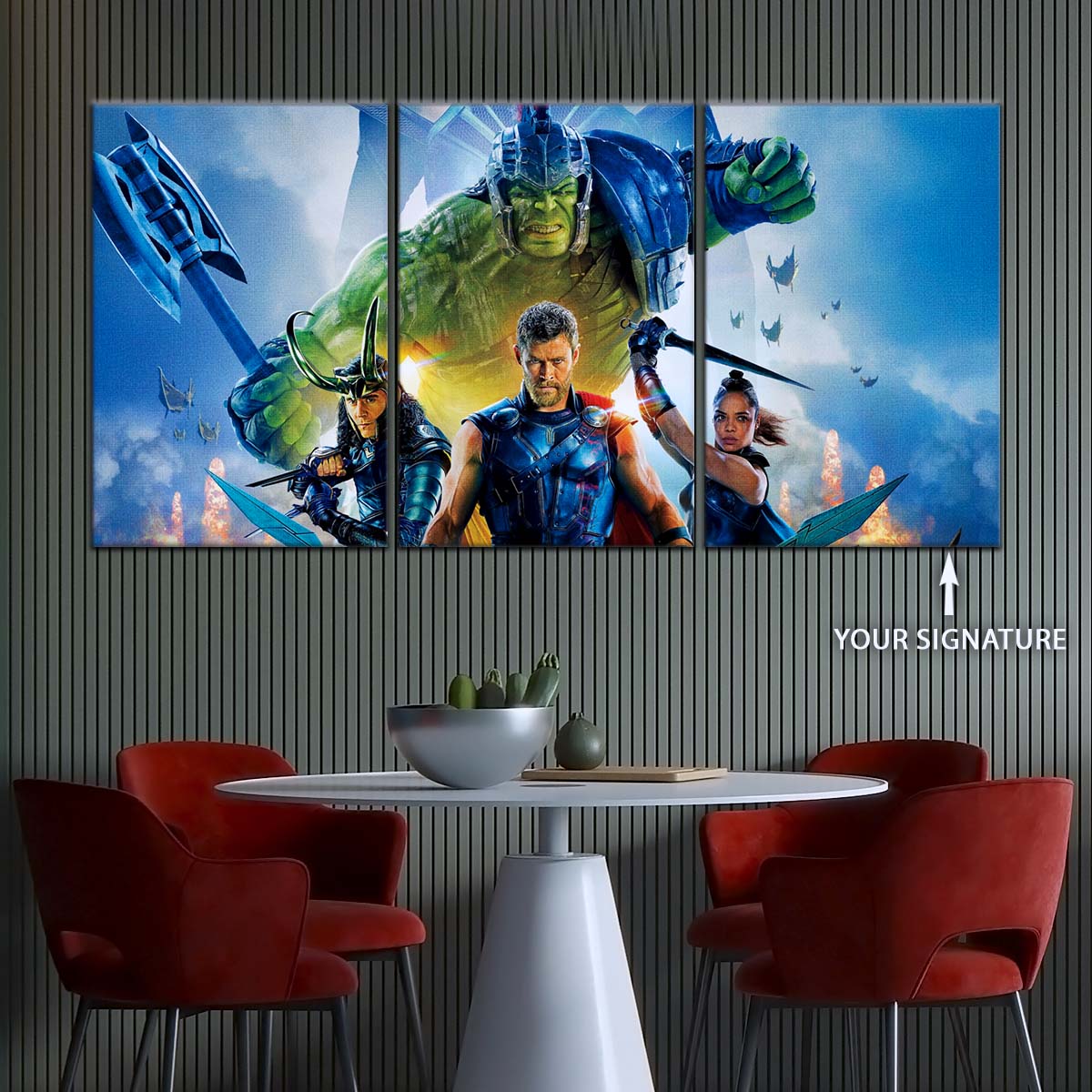 Marvel Wall Art - MCU5008 - Thor - Hulk - Loki - Odin - Ragnarok - Marvel Cinematic Universe Poster - Marvel Cinematic Universe Canvas