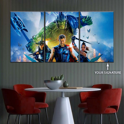 Marvel Wall Art - MCU5008 - Thor - Hulk - Loki - Odin - Ragnarok - Marvel Cinematic Universe Poster - Marvel Cinematic Universe Canvas