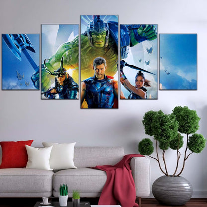 Marvel Wall Art - MCU5008 - Thor - Hulk - Loki - Odin - Ragnarok - Marvel Cinematic Universe Poster - Marvel Cinematic Universe Canvas
