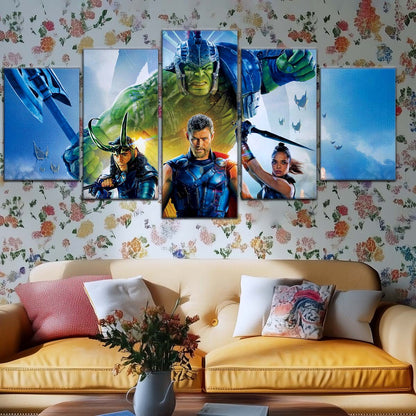 Marvel Wall Art - MCU5008 - Thor - Hulk - Loki - Odin - Ragnarok - Marvel Cinematic Universe Poster - Marvel Cinematic Universe Canvas