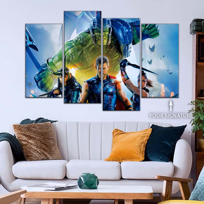 Marvel Wall Art - MCU5008 - Thor - Hulk - Loki - Odin - Ragnarok - Marvel Cinematic Universe Poster - Marvel Cinematic Universe Canvas
