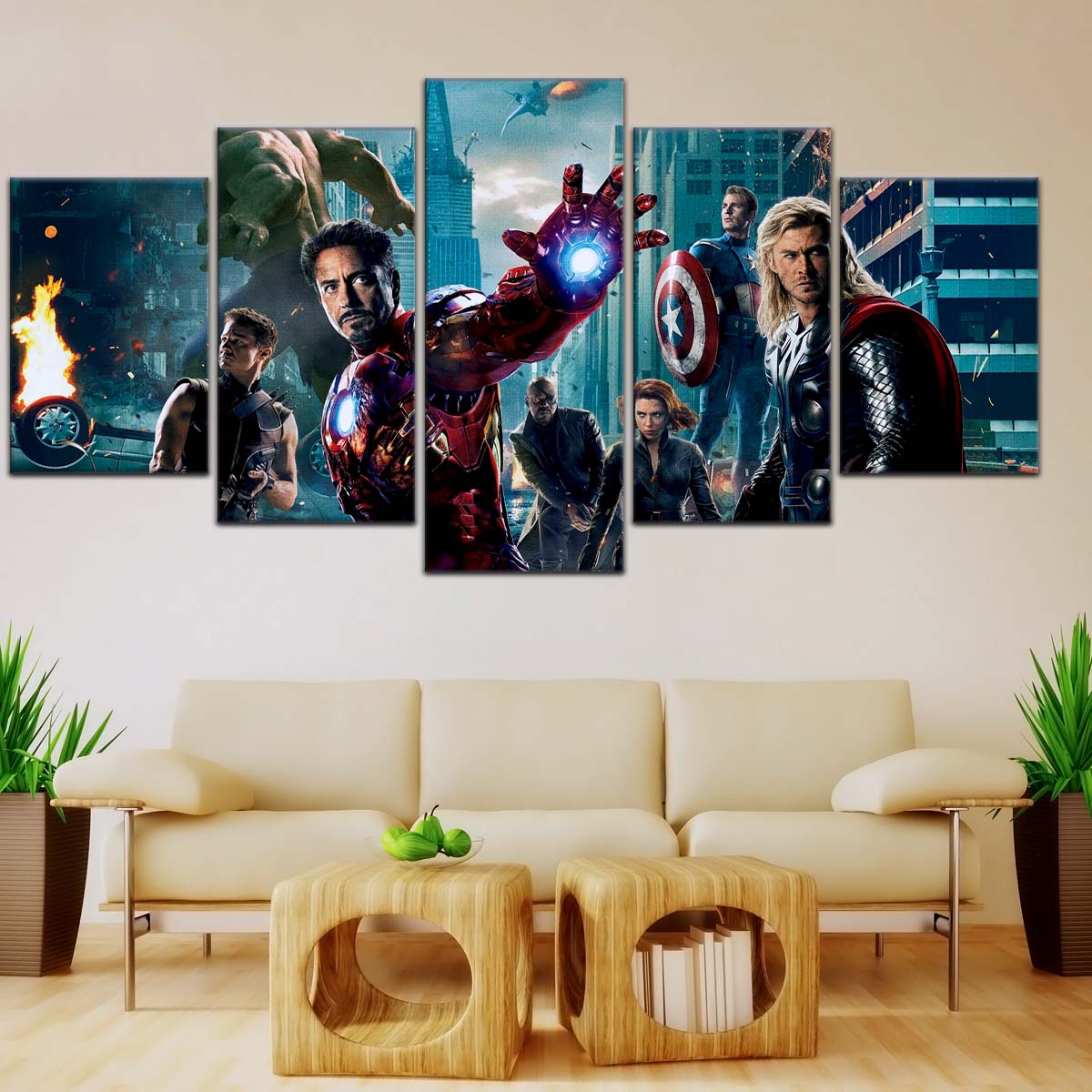 Marvel Wall Art - MCU5009 - The Avengers - Clint Barton - Hulk - Iron Man - Nick Fury - Black Widow - Captain America - Thor - Marvel Cinematic Universe Poster - Marvel Cinematic Universe Canvas