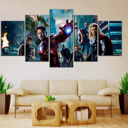 Marvel Wall Art - MCU5009 - The Avengers - Clint Barton - Hulk - Iron Man - Nick Fury - Black Widow - Captain America - Thor - Marvel Cinematic Universe Poster - Marvel Cinematic Universe Canvas