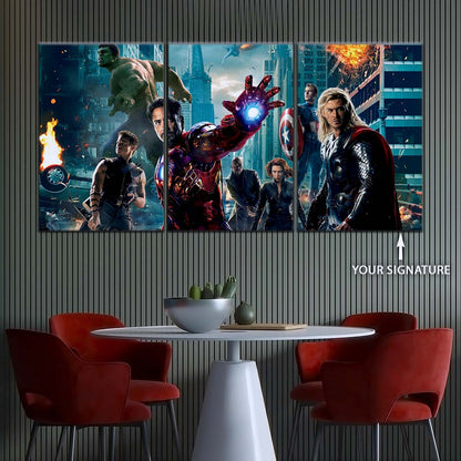Marvel Wall Art - MCU5009 - The Avengers - Clint Barton - Hulk - Iron Man - Nick Fury - Black Widow - Captain America - Thor - Marvel Cinematic Universe Poster - Marvel Cinematic Universe Canvas