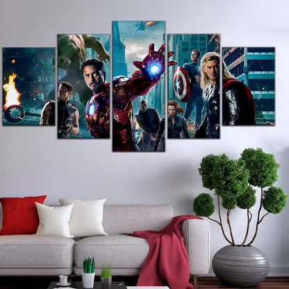 Marvel Wall Art - MCU5009 - The Avengers - Clint Barton - Hulk - Iron Man - Nick Fury - Black Widow - Captain America - Thor - Marvel Cinematic Universe Poster - Marvel Cinematic Universe Canvas