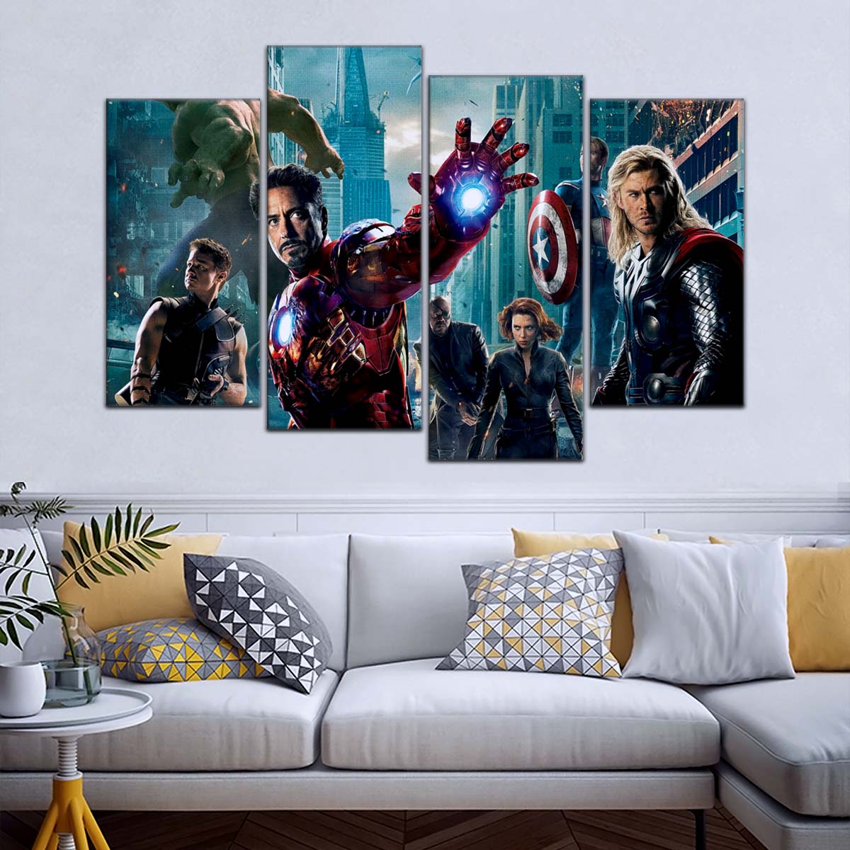 Marvel Wall Art - MCU5009 - The Avengers - Clint Barton - Hulk - Iron Man - Nick Fury - Black Widow - Captain America - Thor - Marvel Cinematic Universe Poster - Marvel Cinematic Universe Canvas