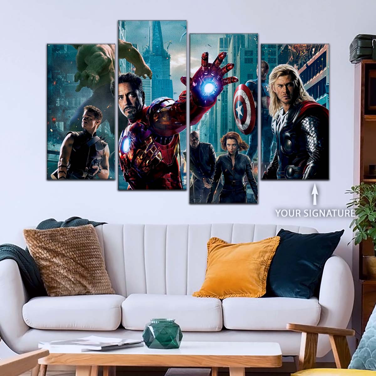 Marvel Wall Art - MCU5009 - The Avengers - Clint Barton - Hulk - Iron Man - Nick Fury - Black Widow - Captain America - Thor - Marvel Cinematic Universe Poster - Marvel Cinematic Universe Canvas